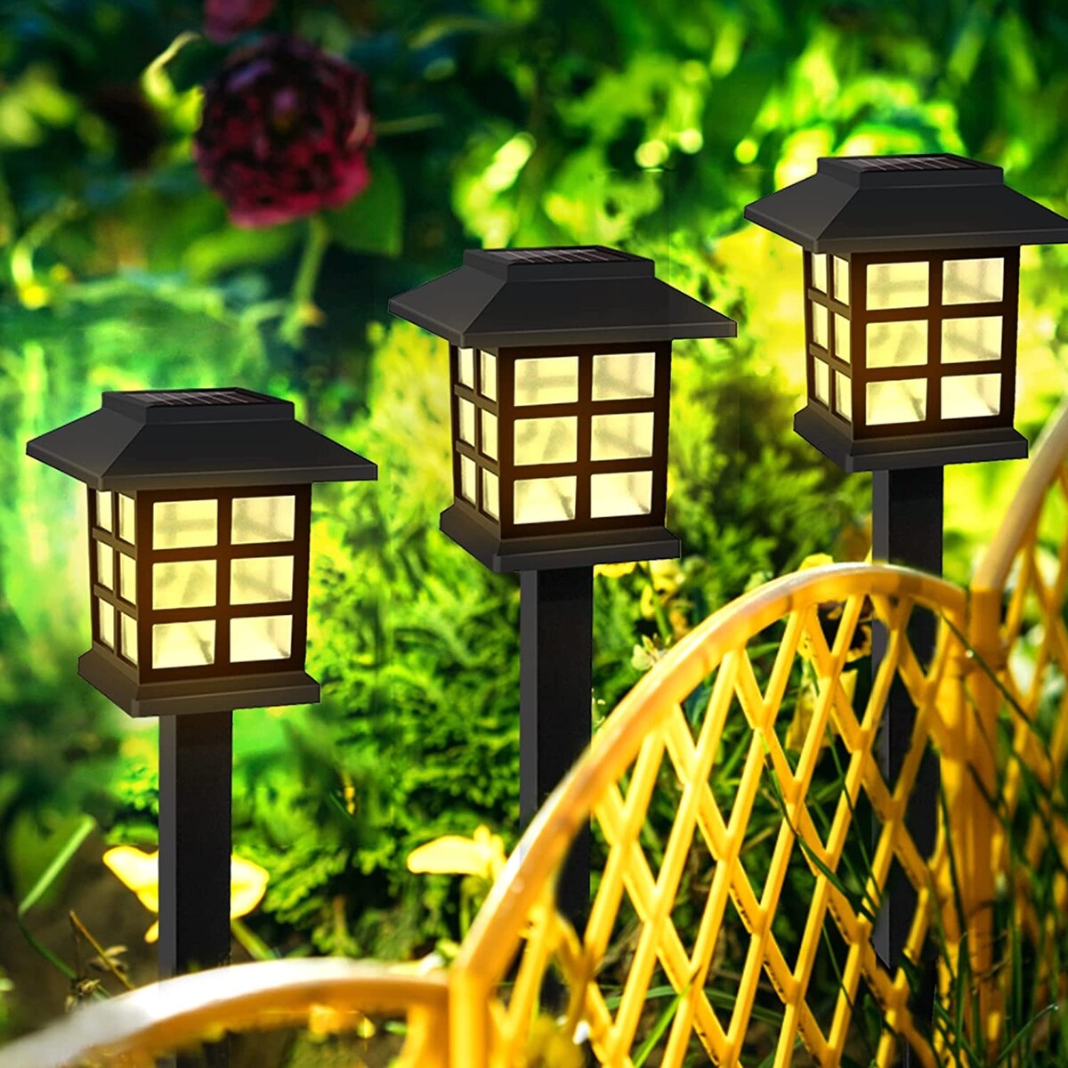 12pcs Garden Waterproof Outdoor Solar Lights for Yard,Landscape,Patio