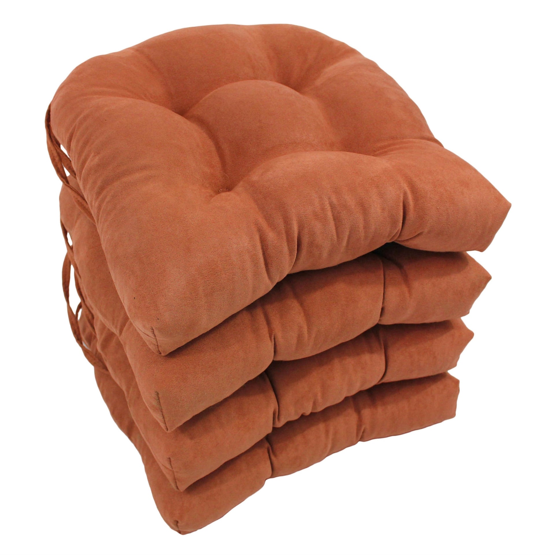 16-inch U-shaped Indoor Microsuede Chair Cushions (Set of 2, 4, or 6)