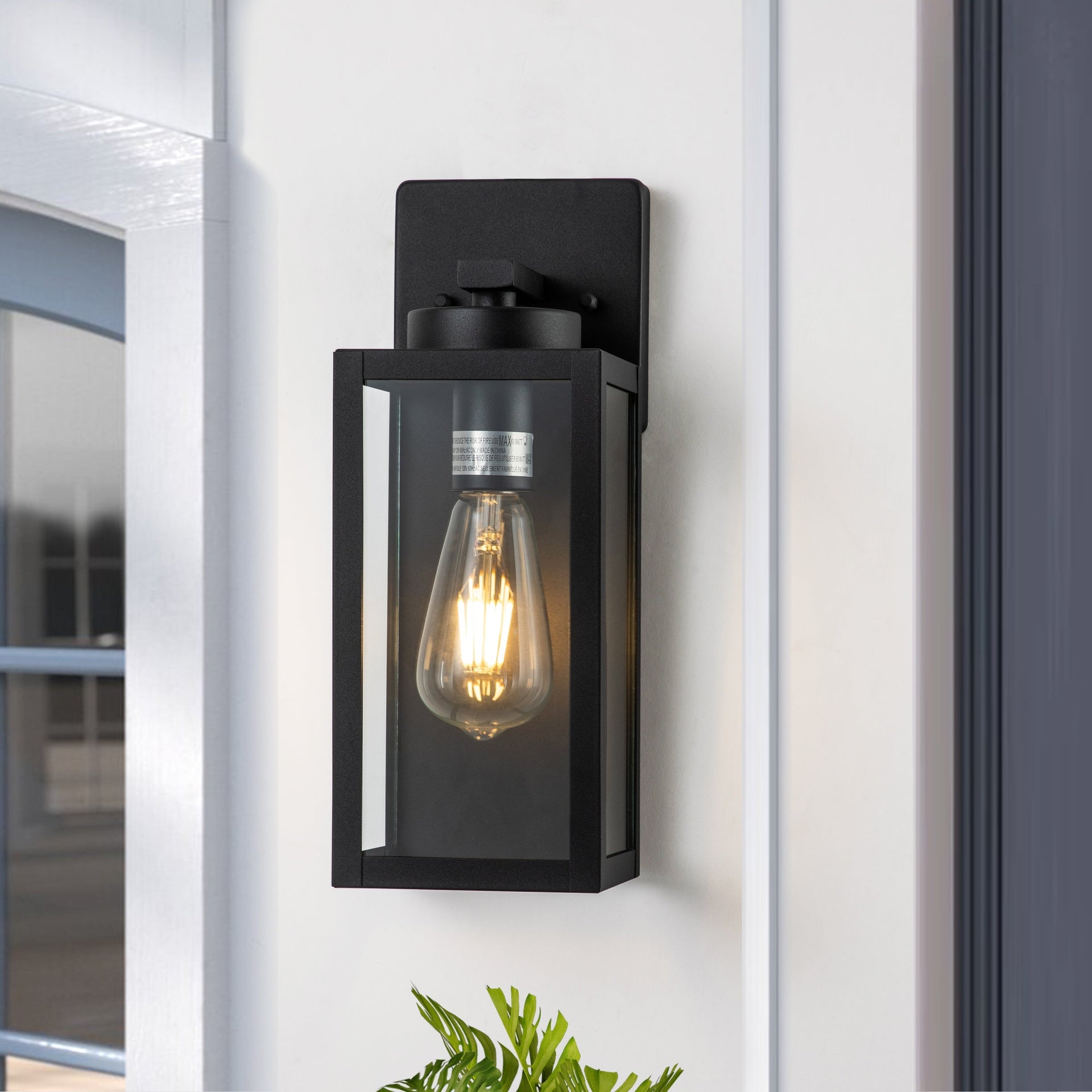 C Cattleya 2-Pack Matte Black Exterior Light Fixture