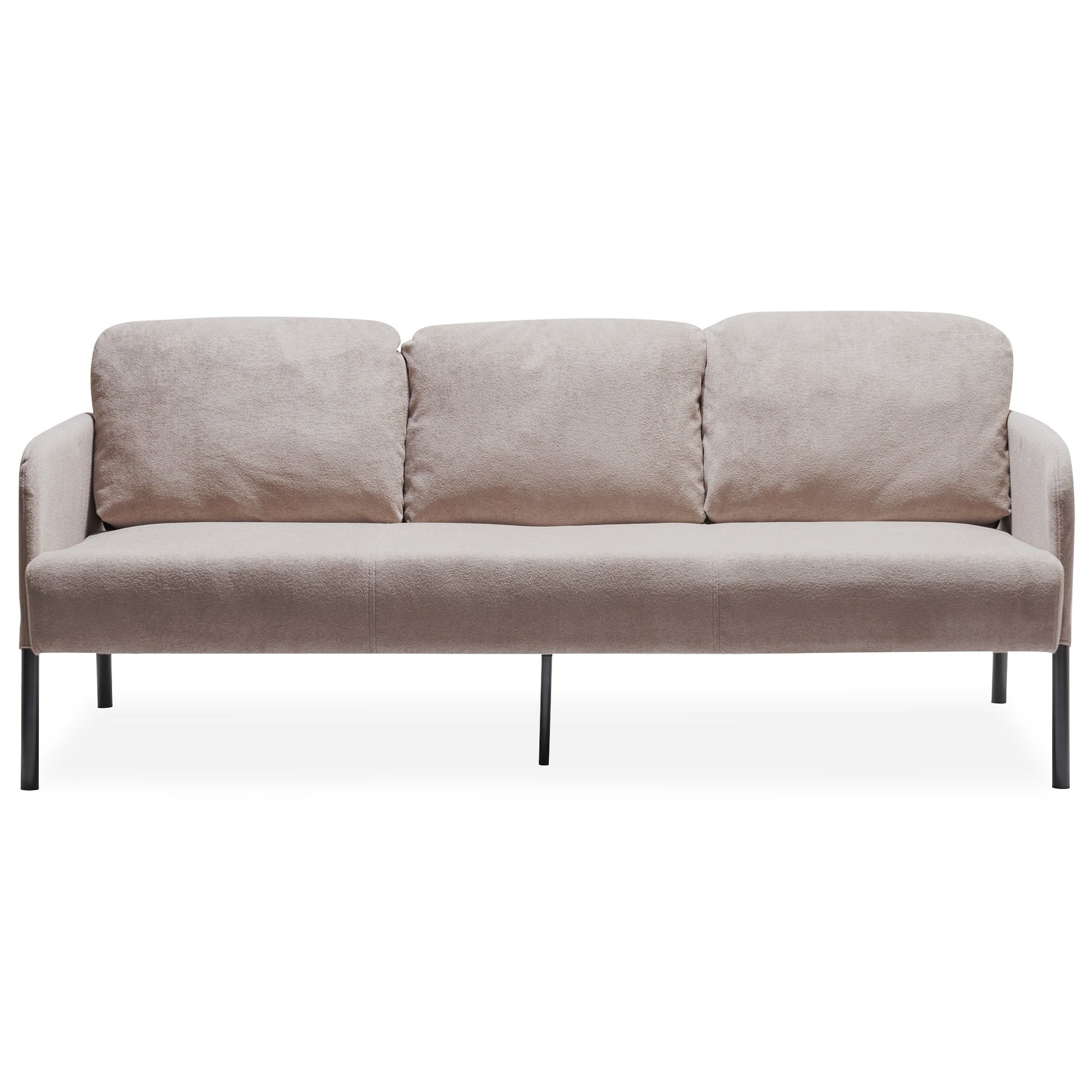 3 Seater Polyester Fabric Sofa, Modern Upholstered Sofa, Comfy Small Couches for Small Space Living Room, Bedroom, Office