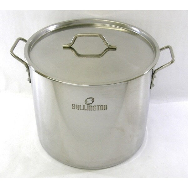 32QT Stainless Steel Stock Pot with Steamer Rack