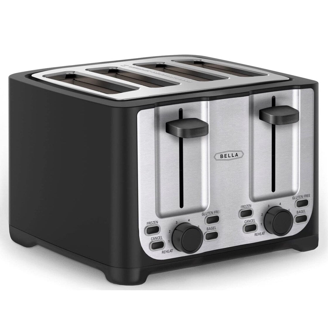 4 Slice Toaster with Auto Shut Off - Extra Wide Slots & Removable Crumb Tray and Cancel, Defrost & Reheat Function