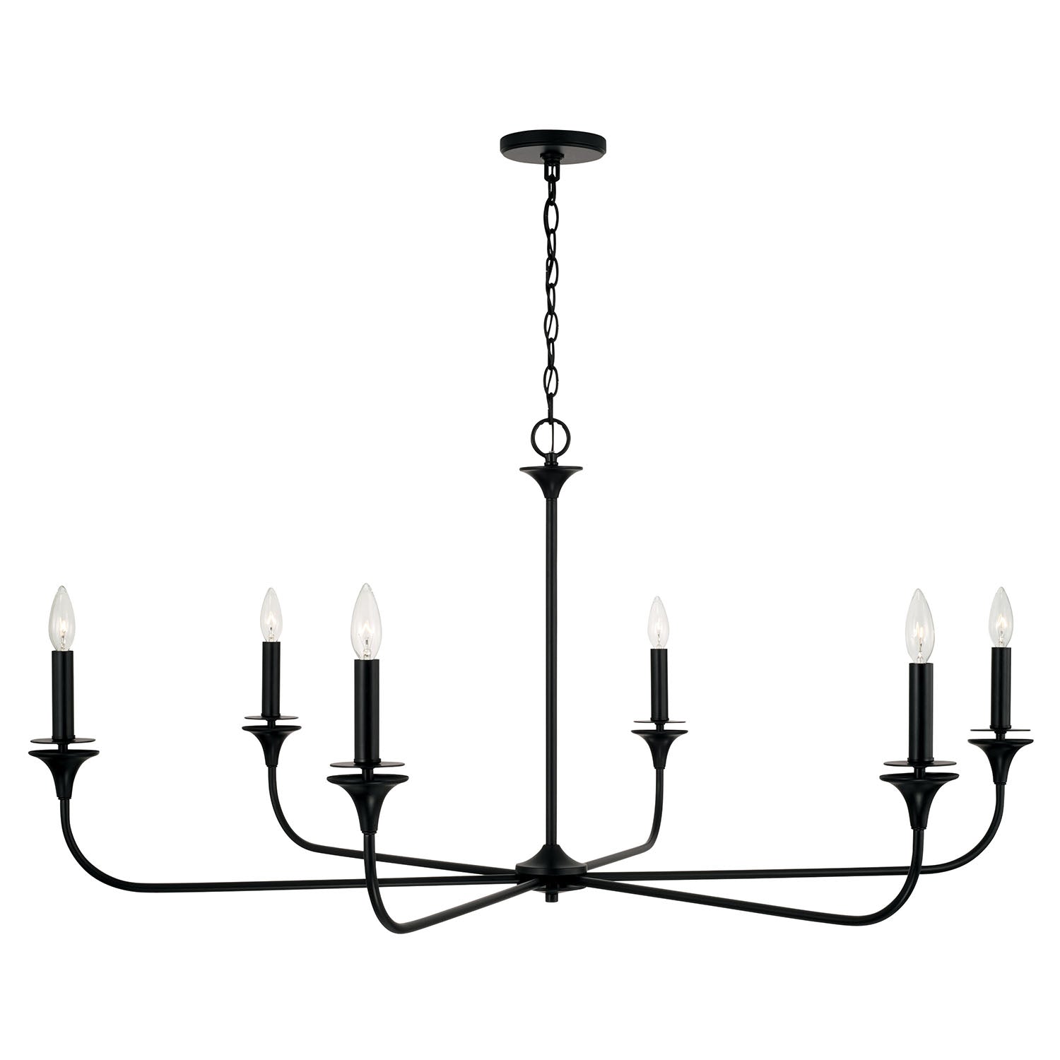 Presley 6-Light Chandelier - Matte Black