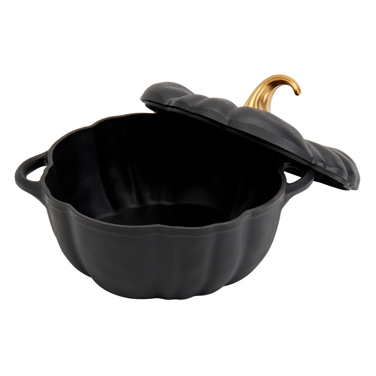 4Qt Enamel Cast Iron Dutch Oven - Black Pumpkin