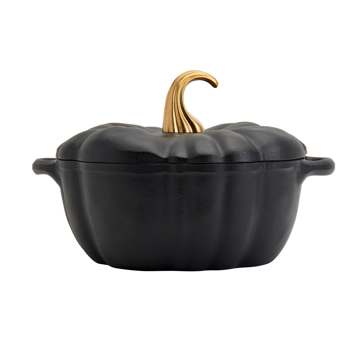 4Qt Enamel Cast Iron Dutch Oven - Black Pumpkin