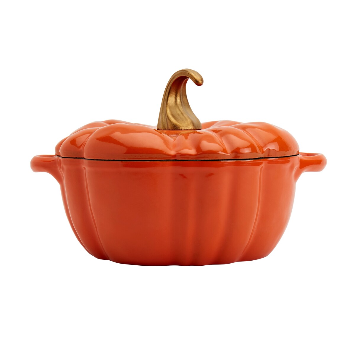 4Qt Enamel Cast Iron Dutch Oven - Orange Pumpkin