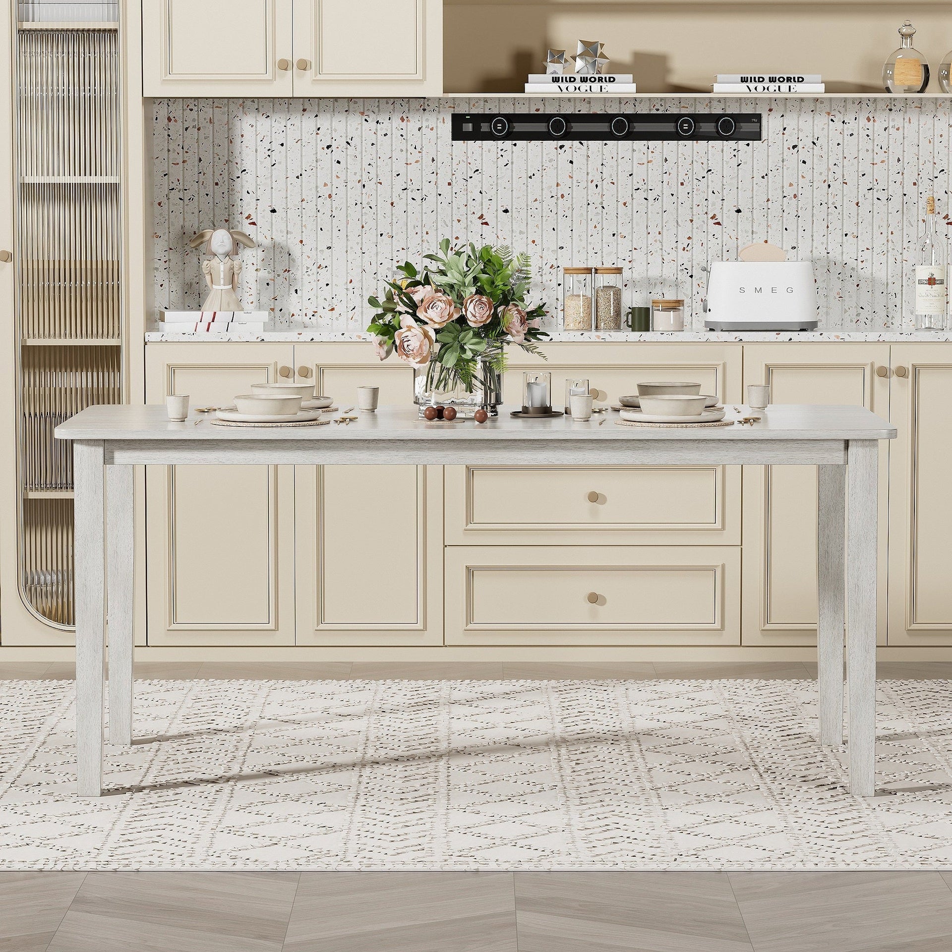 5/7-Piece Solid Wood Dining Set