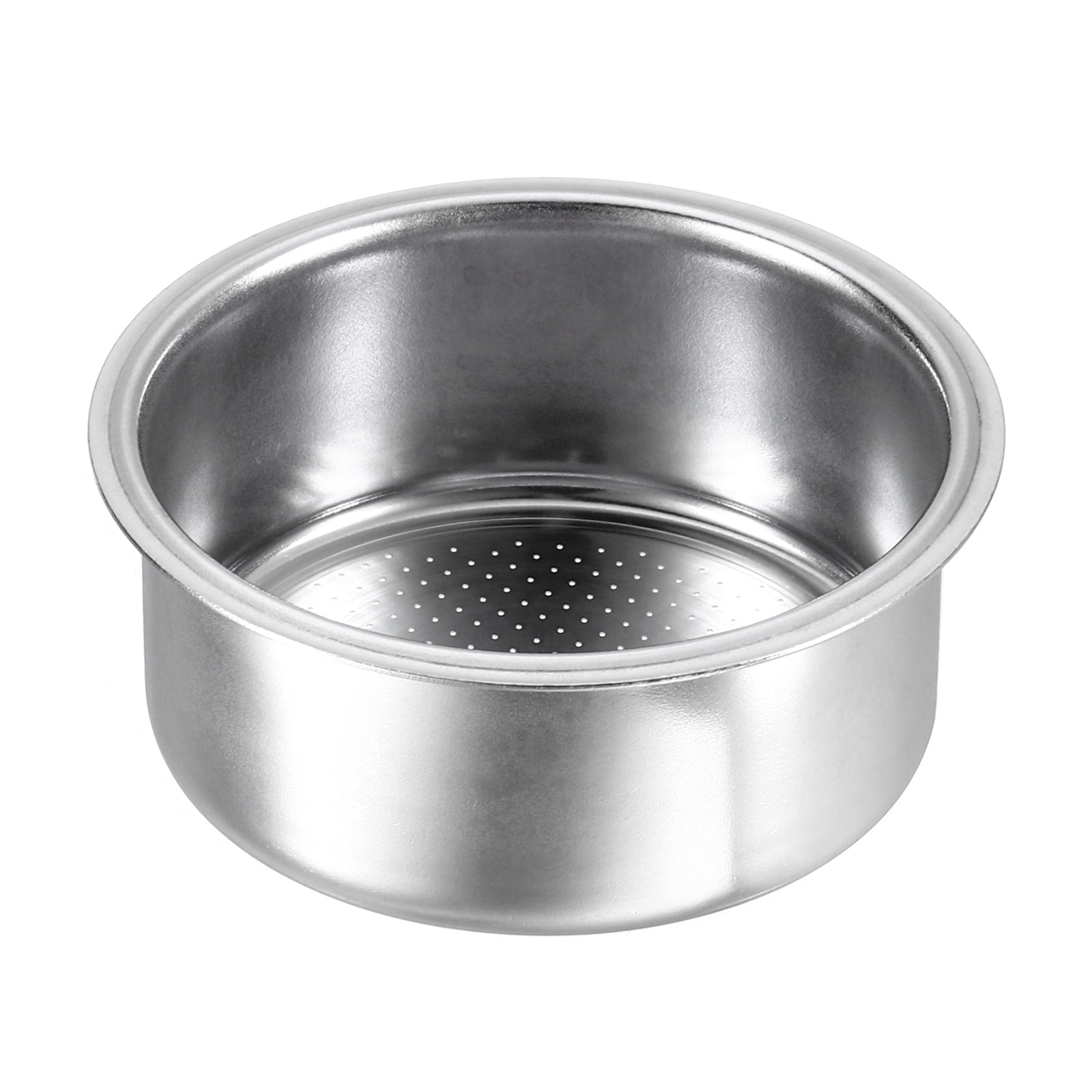 51mm Coffee Filter Basket, 2-Cup Stainless Steel Espresso Coffee Machine Bowl - Silver
