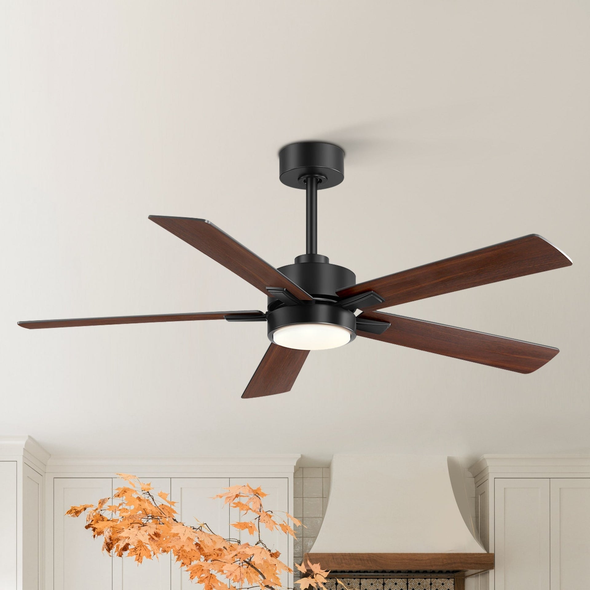 52-IN LED Ceiling Fan with Light Kit and Remote- 5 Blade