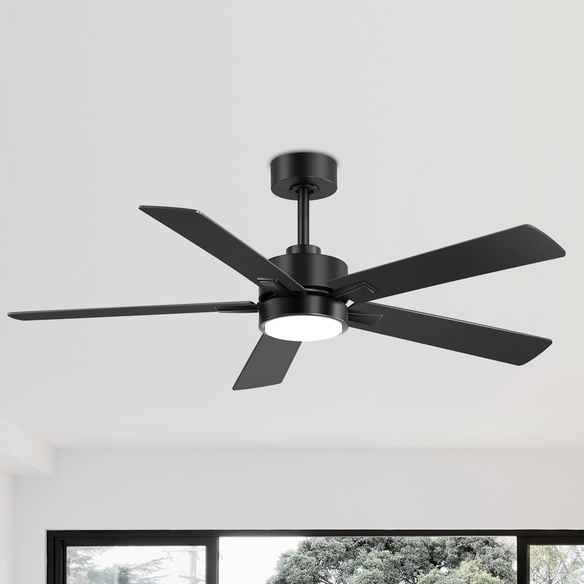 52-IN LED Ceiling Fan with Light Kit and Remote- 5 Blade