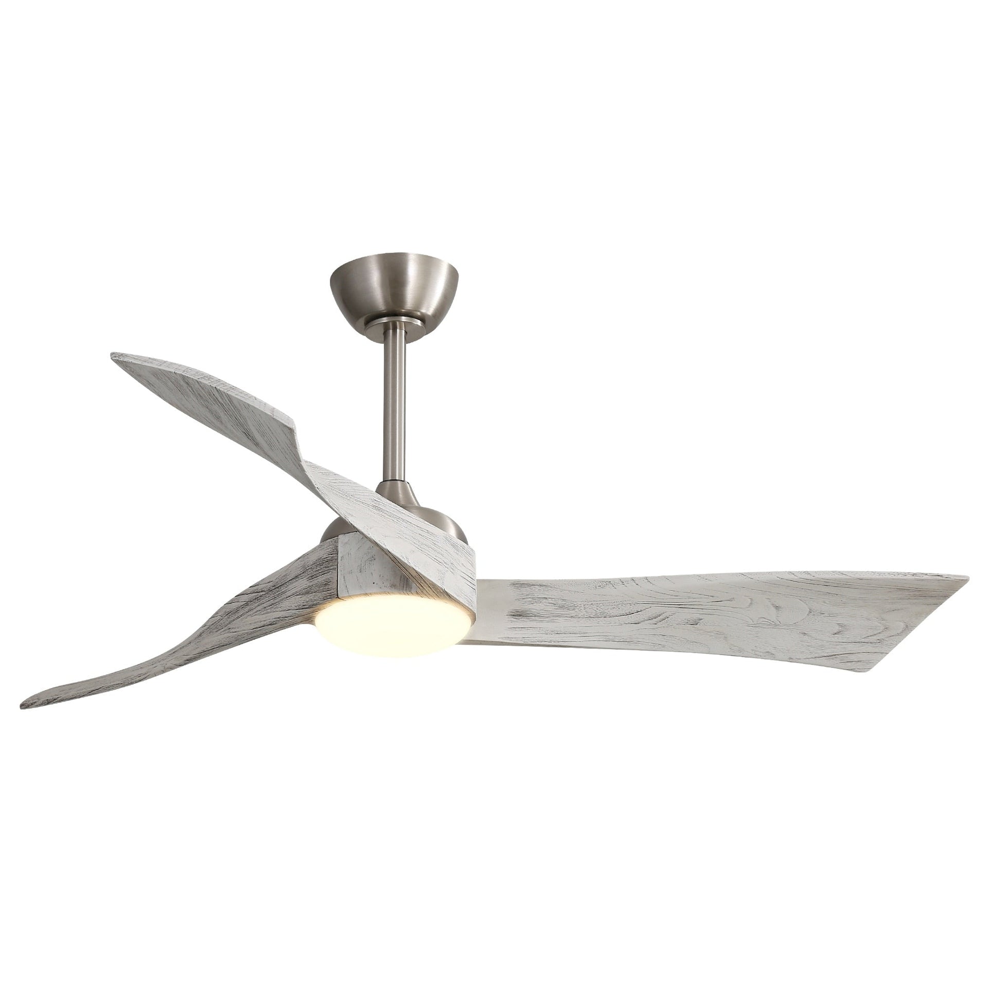 52 Wood 3-Blade Ceiling Fans with Dimmable LED Light and Remote, 6-Speed Reversible DC Motor - 52 inch