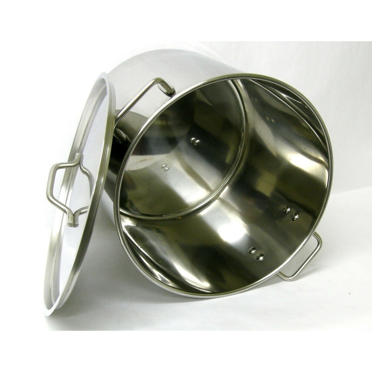 60QT Heavy Duty Stainless Steel Stock Pot with Steamer Rack