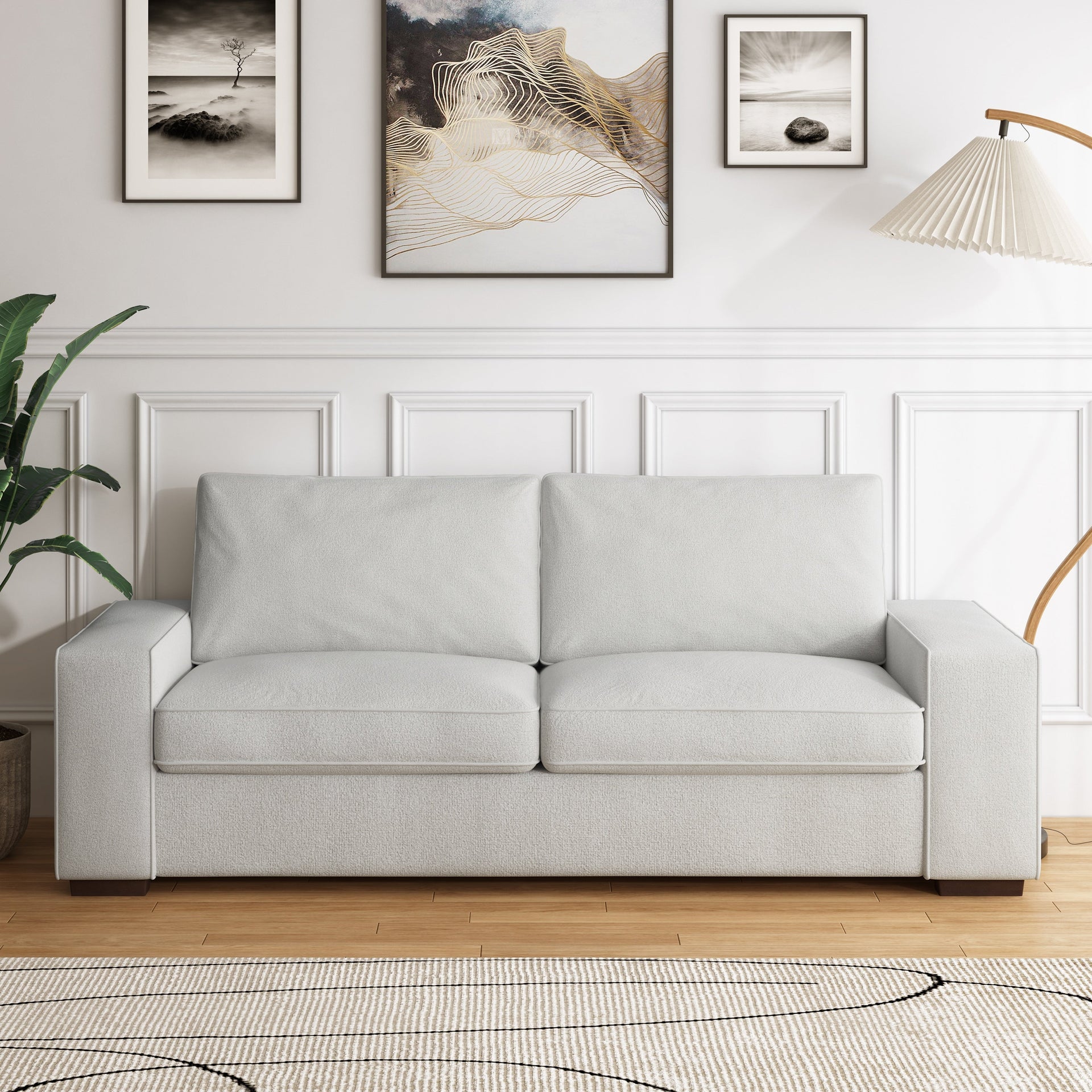 80.1 Wide Linen Corduroy Loveseat Living Room Sofa Couch