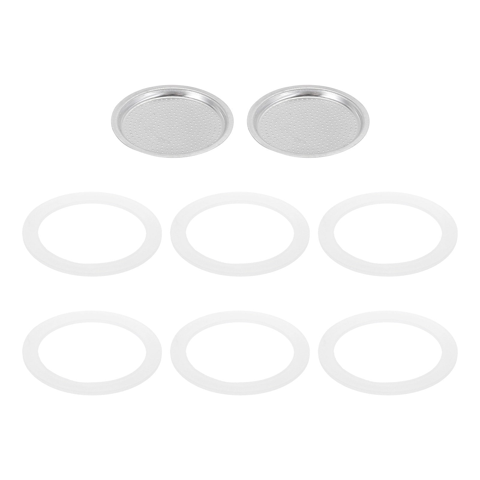 Aluminium Filter Replacement 56x49x4mm for 3-Cup Use Mocha Coffee Maker Pot - Silver