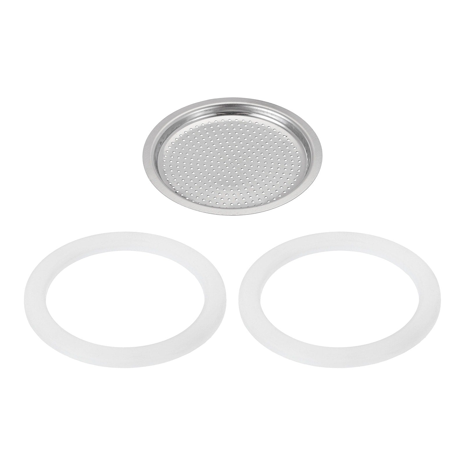 Aluminium Filter Replacement 57x49x4.5mm for 4-Cup Use Mocha Coffee Maker Pot - Silver