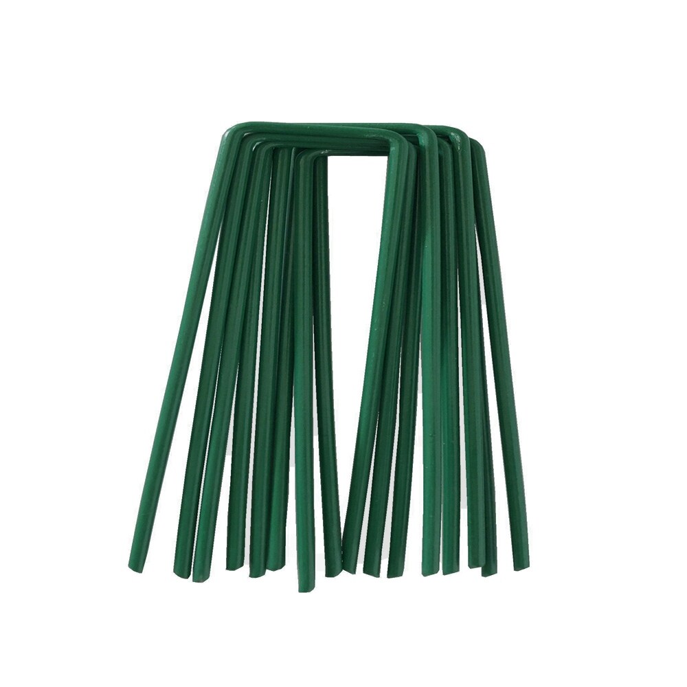 Agfabric Anti-Rust Galvanized Ground Staples Heavy-Duty Steel Sod Stake Anchor Pins U-Shaped Garden Securing Pegs (50-Pack)