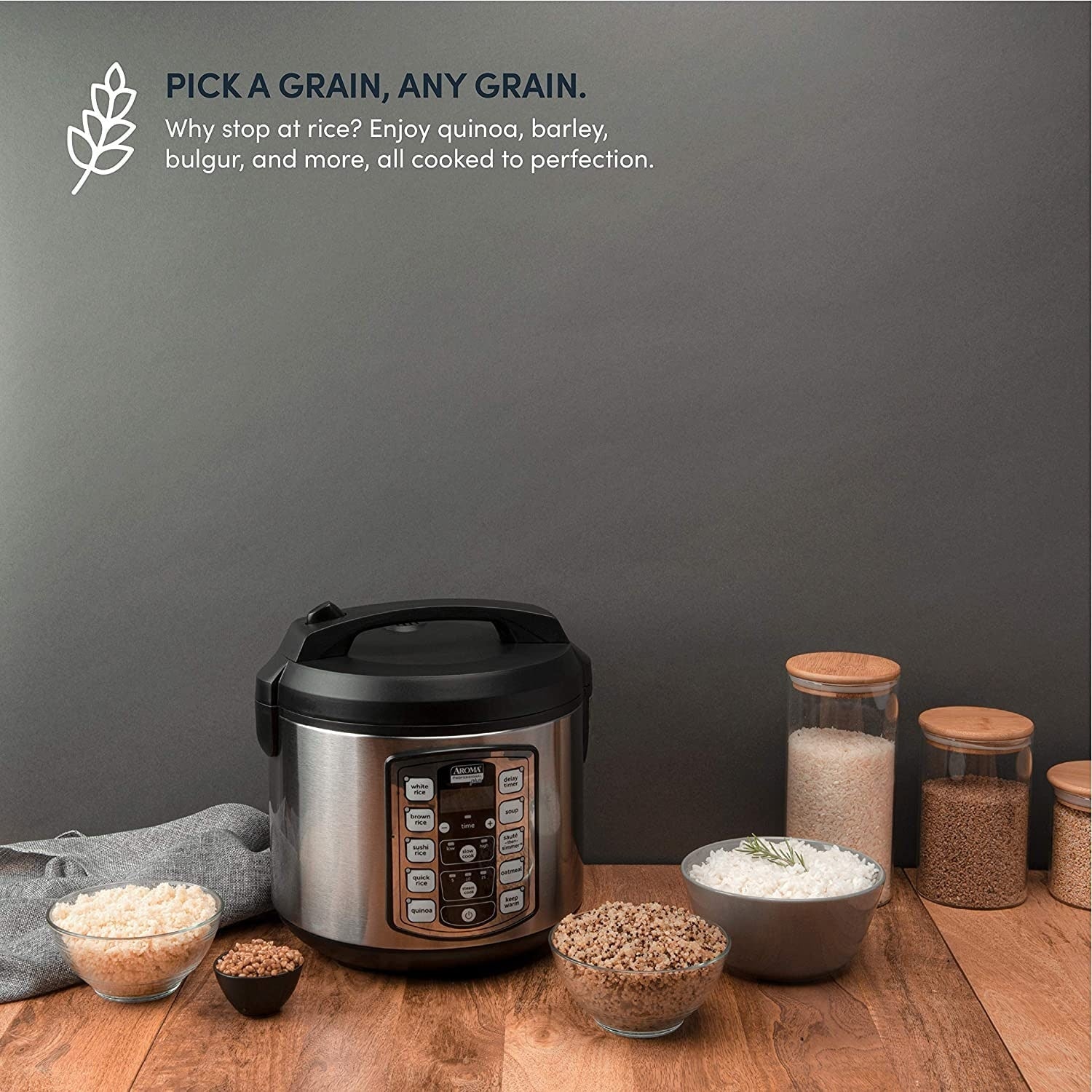 Aroma Professional 20-Cup (Cooked) Digital Rice Cooker, Slow Cooker & Food Steamer