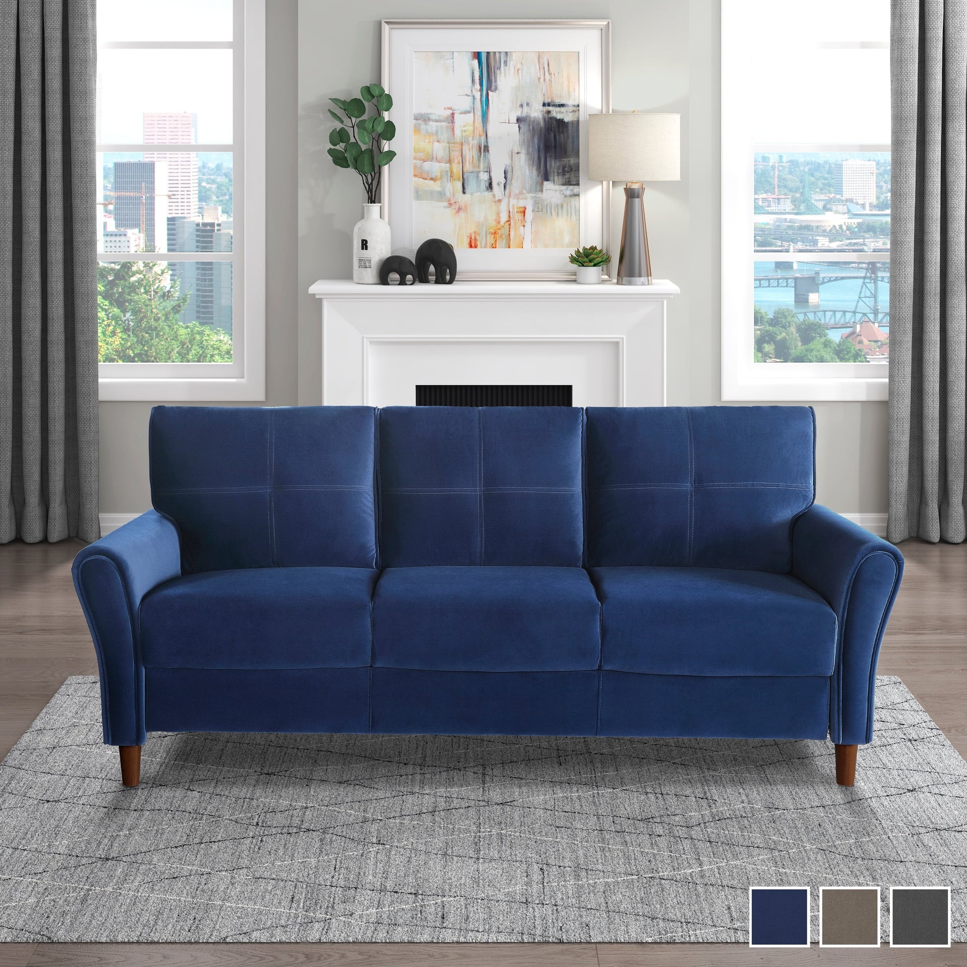 Avlona Tufted Velvet Sofa