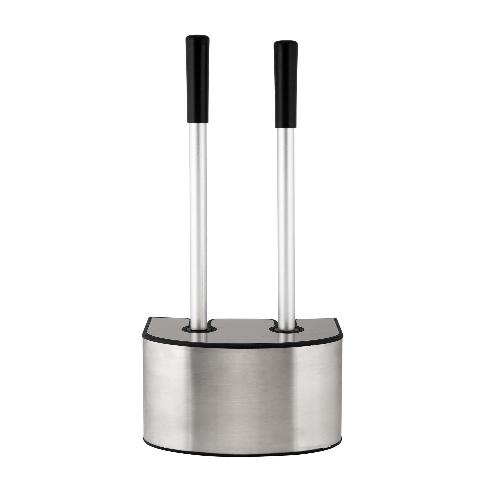 Bath Bliss 2-in-1 Toilet Brush and Plunger Set in Stainless Steel - 8.66 x 5.12 x 18.9