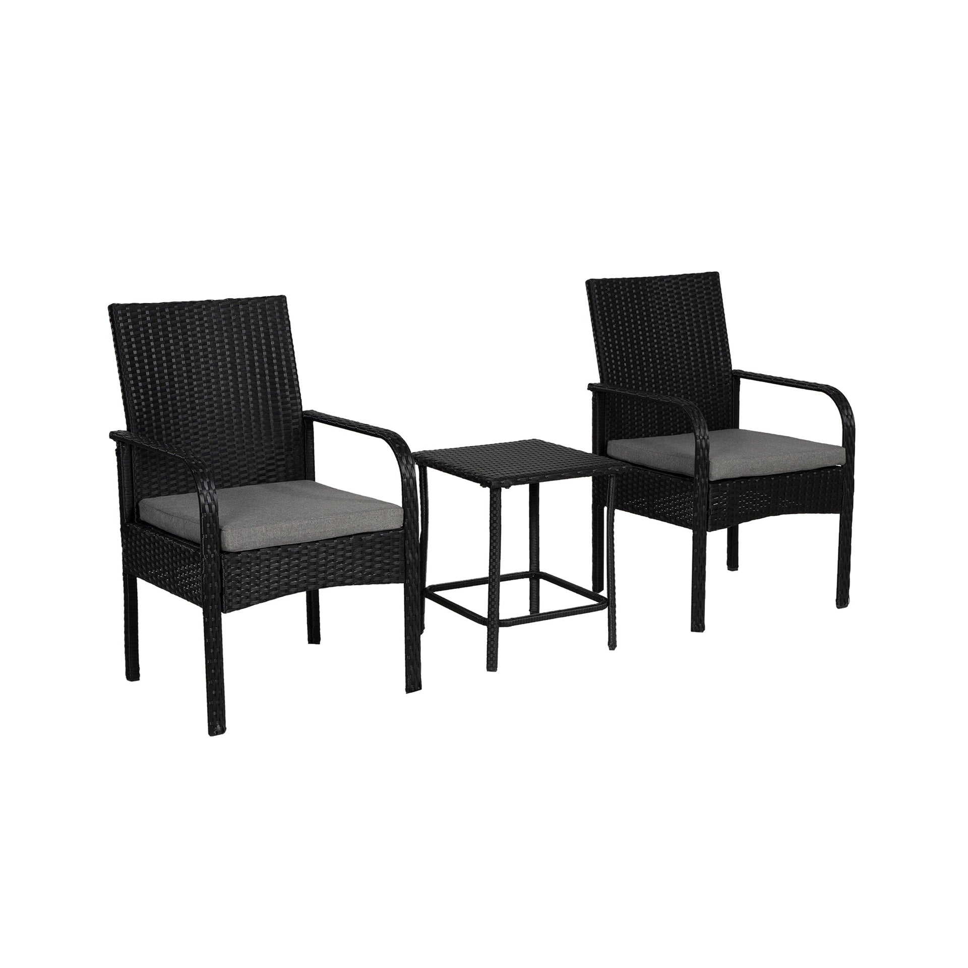 Bradbury Outdoor 3-pc. Wicker Bistro Patio Set with Cushions