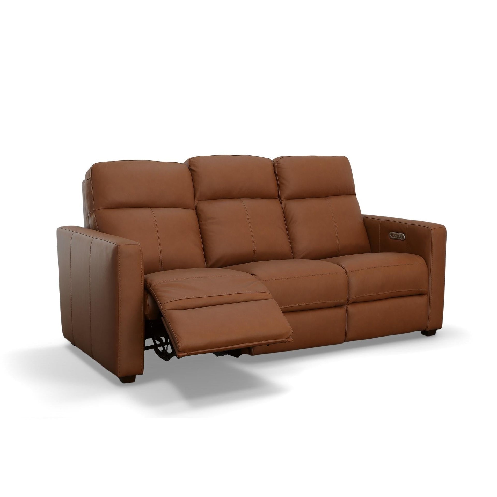 Broadway Leather Power Reclining Sofa with Power Headrests by Flexsteel