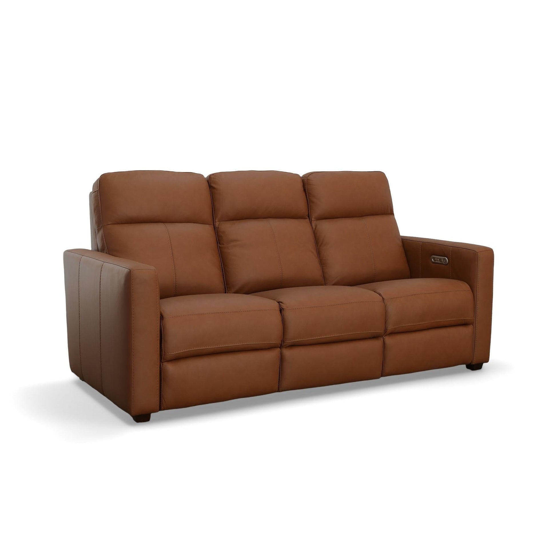 Broadway Leather Power Reclining Sofa with Power Headrests by Flexsteel