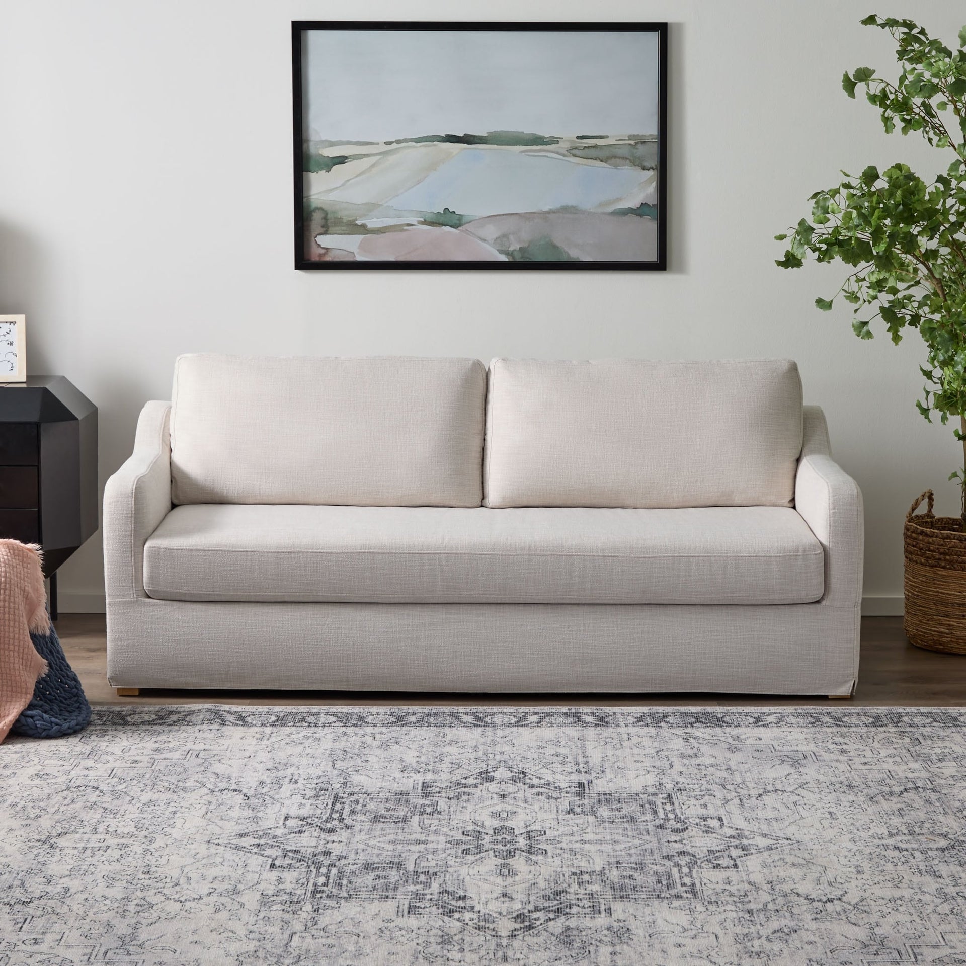 Brookside Nelle 3-Seater Upholstered Slipcover Sofa
