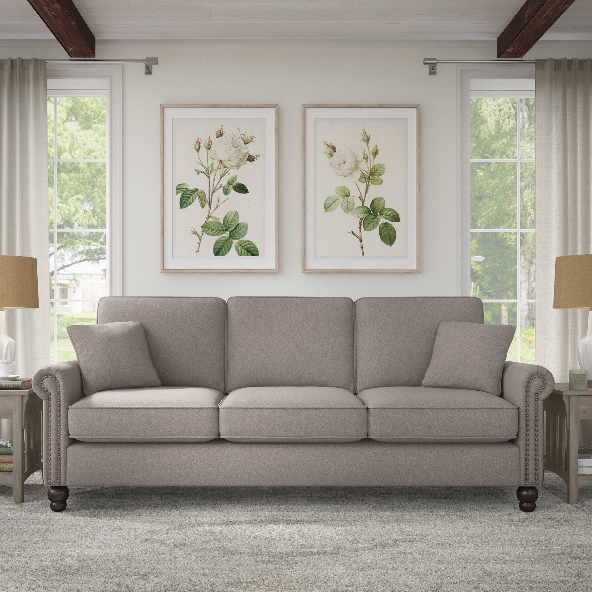 Bush Furniture Coventry 85W Large 3 Seater Living Room Sofa