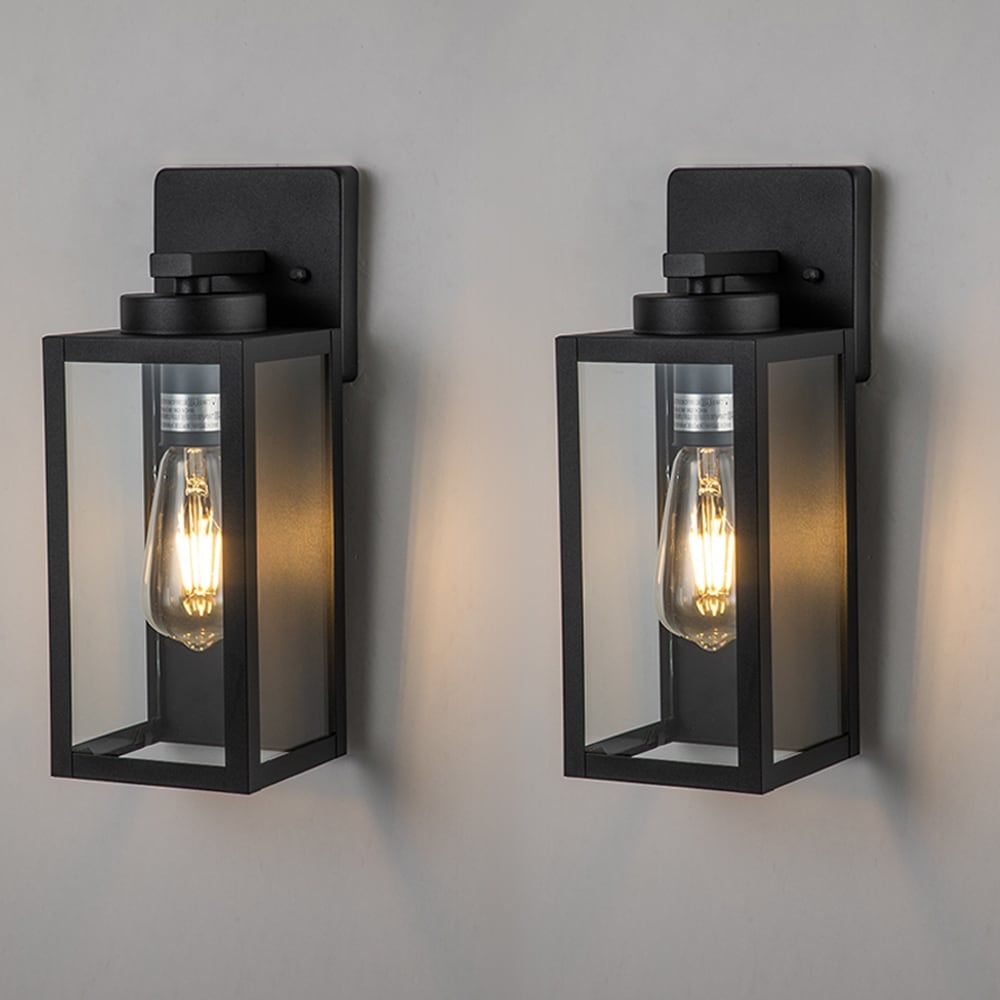 C Cattleya 2-Pack Matte Black Exterior Light Fixture