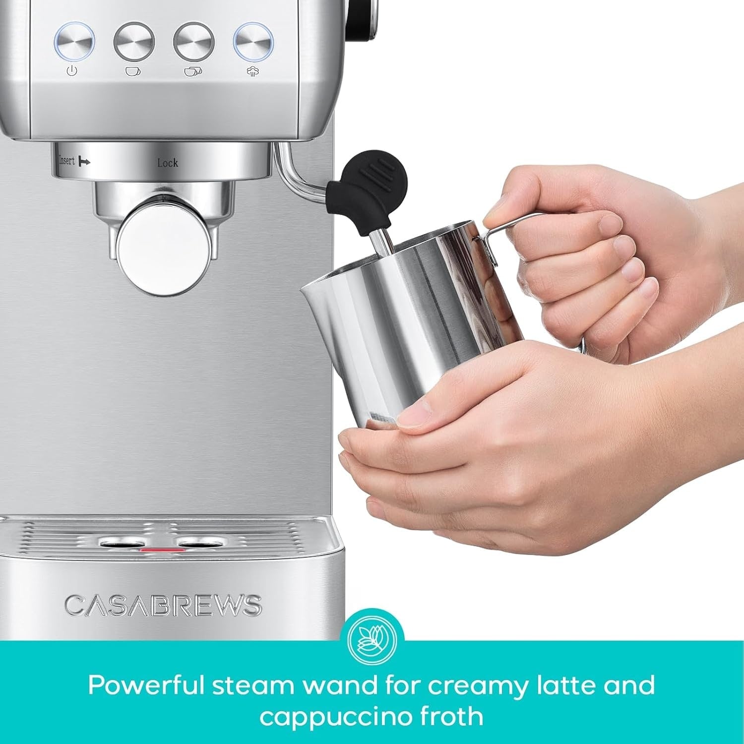 CASABREWS 3700E 20Bar Espresso Coffee Machine /W Steam Frother home