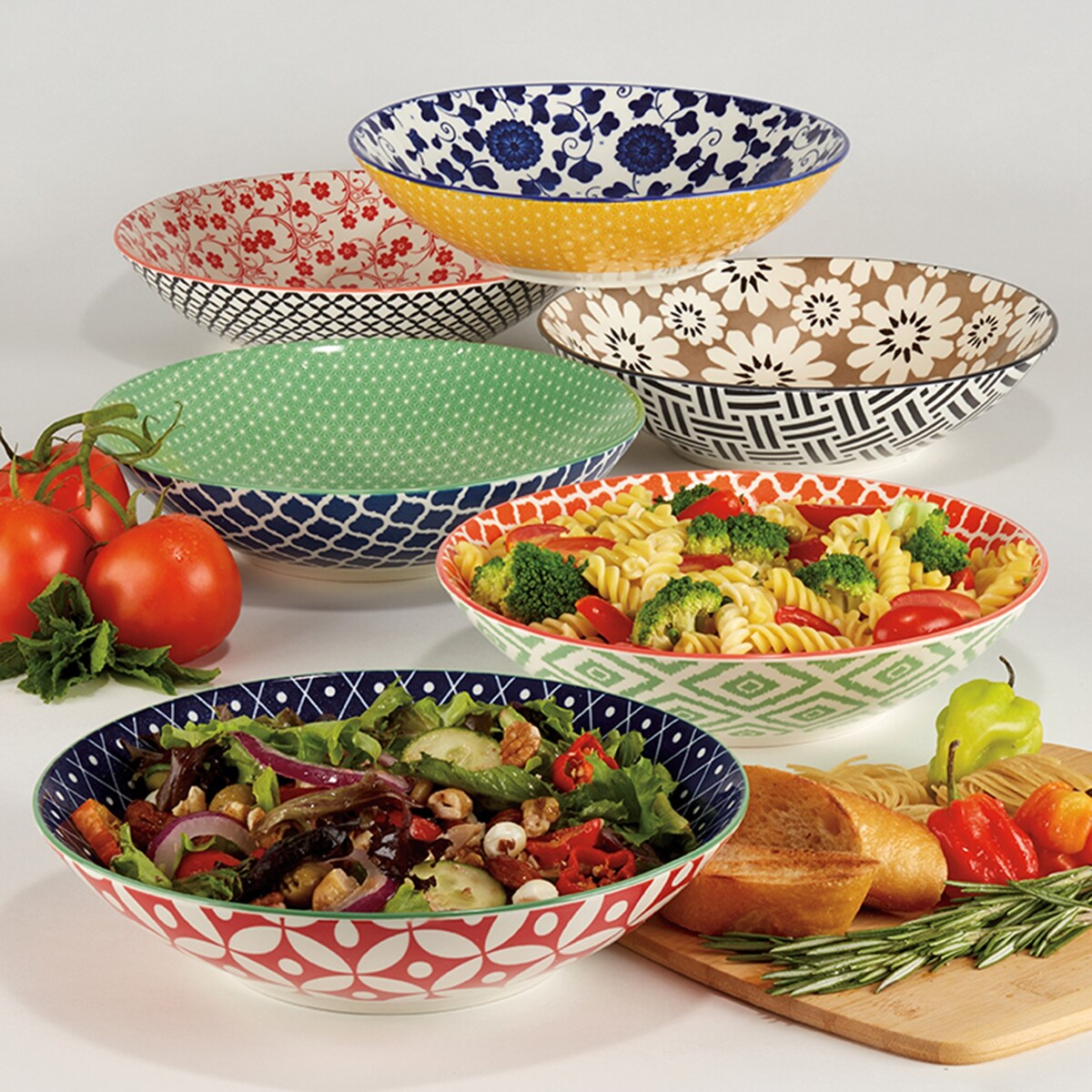 Certified International Soho All Purpose Porcelain Bowls (Set of 6)