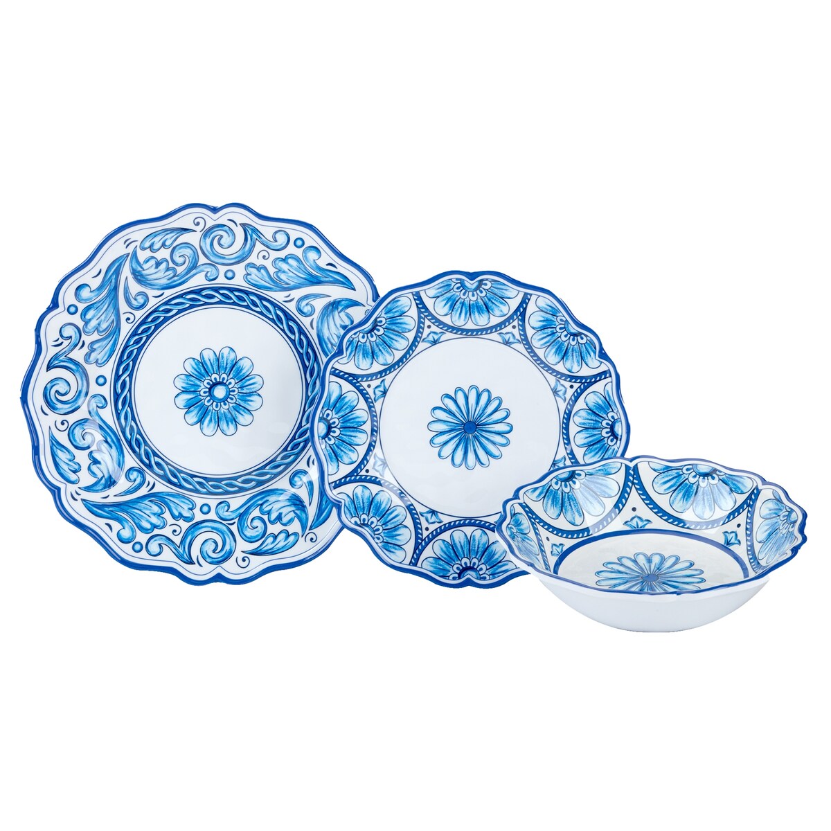 Certified International Veranda Melamine 12-piece Dinnerware Set, Service for 4