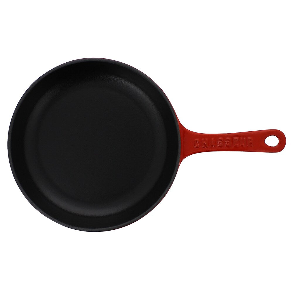 Chasseur 8-inch Red French Enameled Cast Iron Fry pan