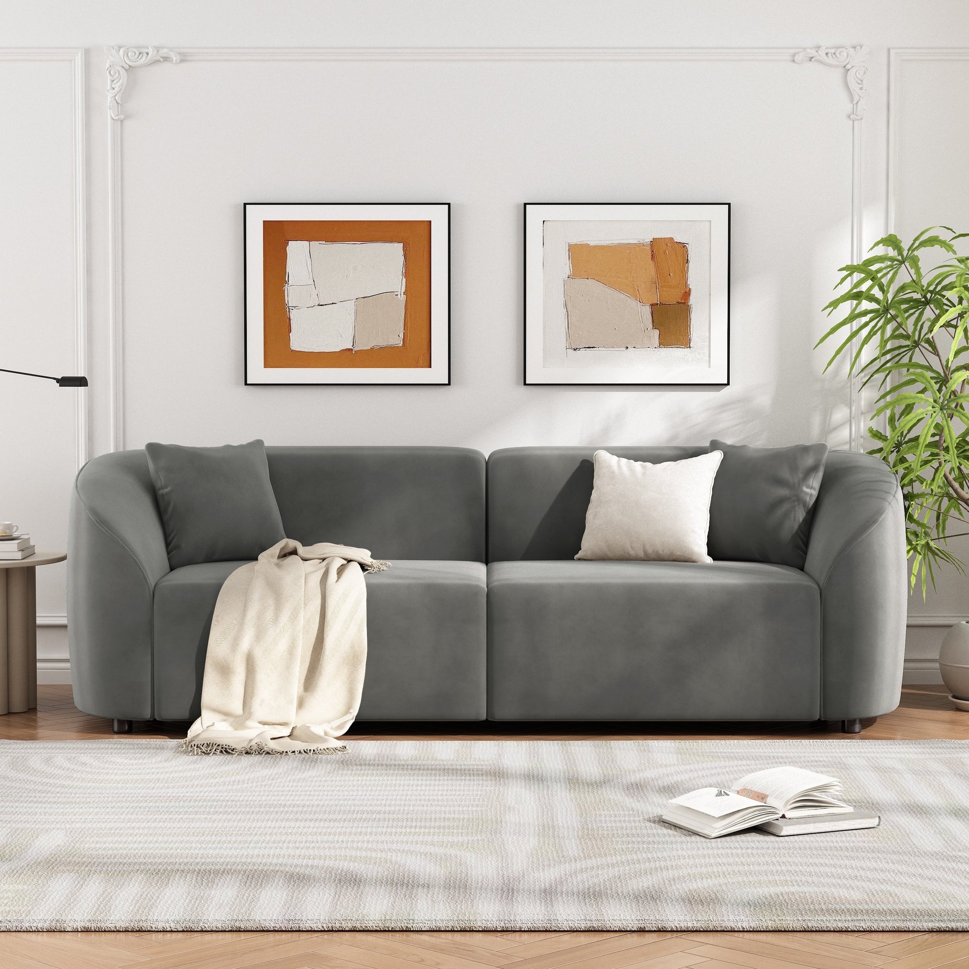 Christopher Knight Home - Allegra Sculptural 87â?Curved Sofa