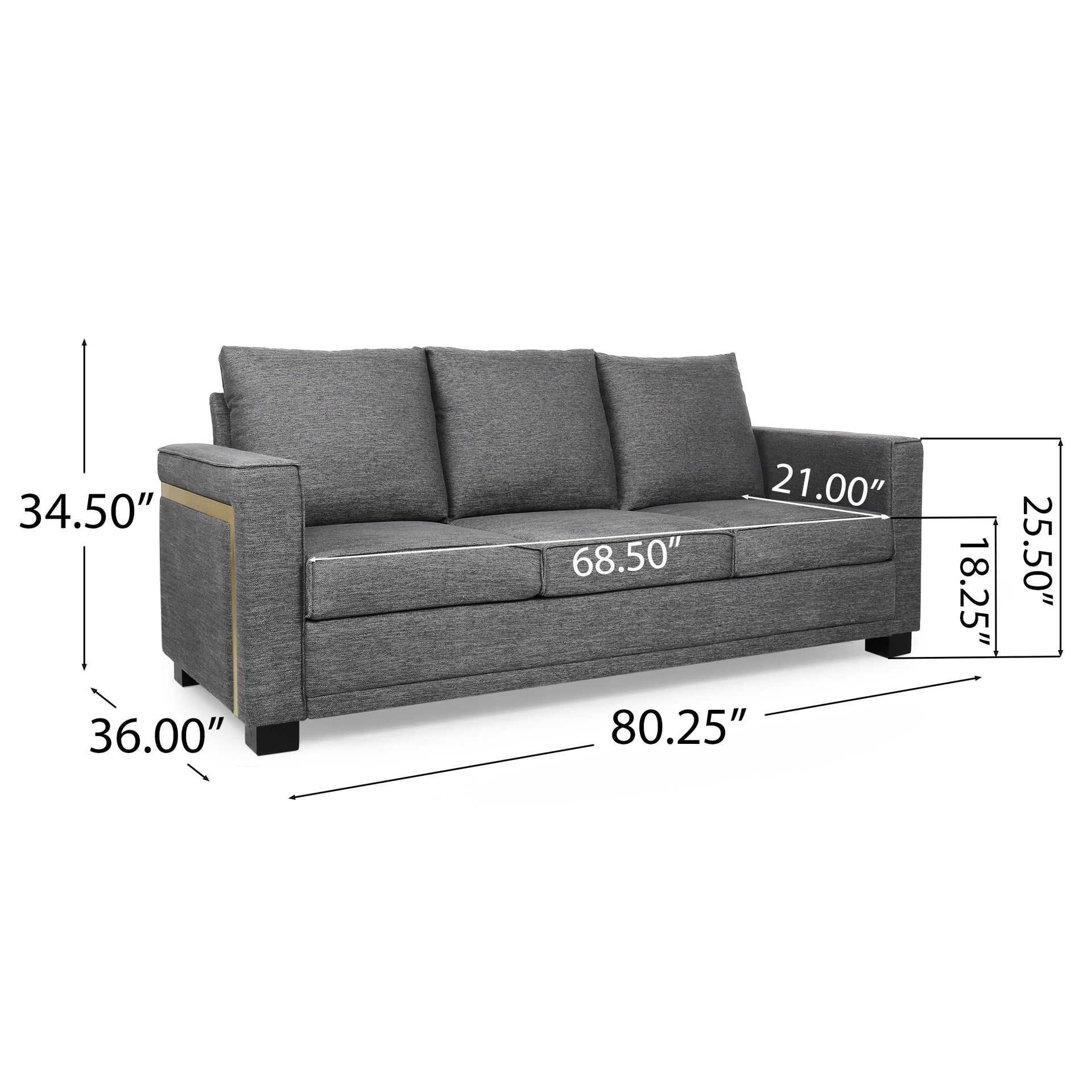 Clarkdale Indoor Upholstered 3 Seater Sofa by Christopher Knight Home