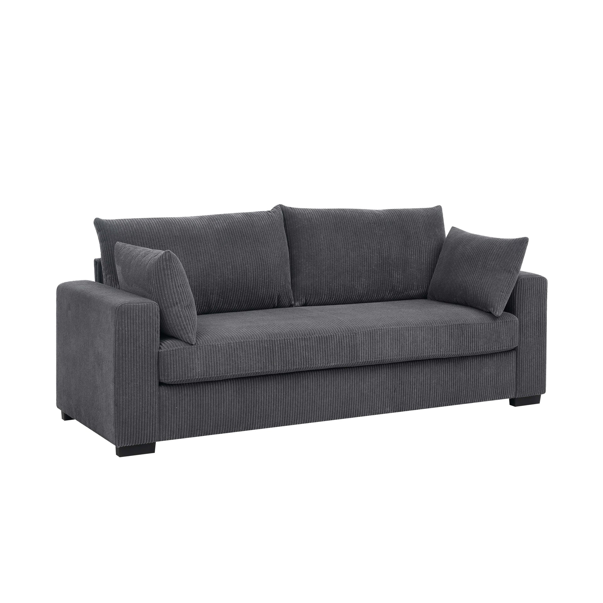 Coastal Style Corduroy Sofa - 31 D x 79 W x 34 H