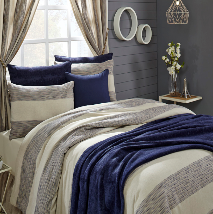 Hampton Duvet & Shams - Navy