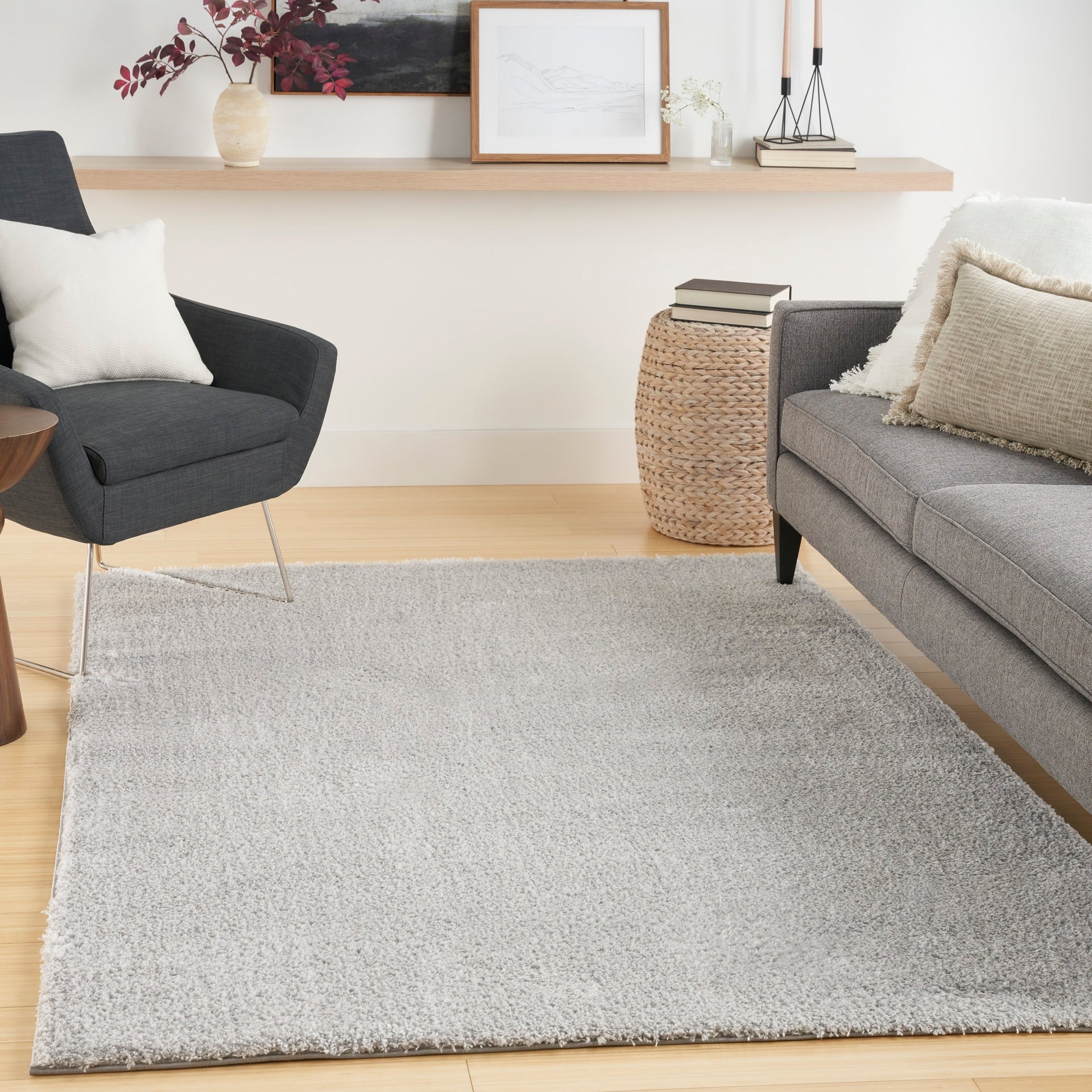 Nourison Pacific Shag Indoor only Solid Area Rug