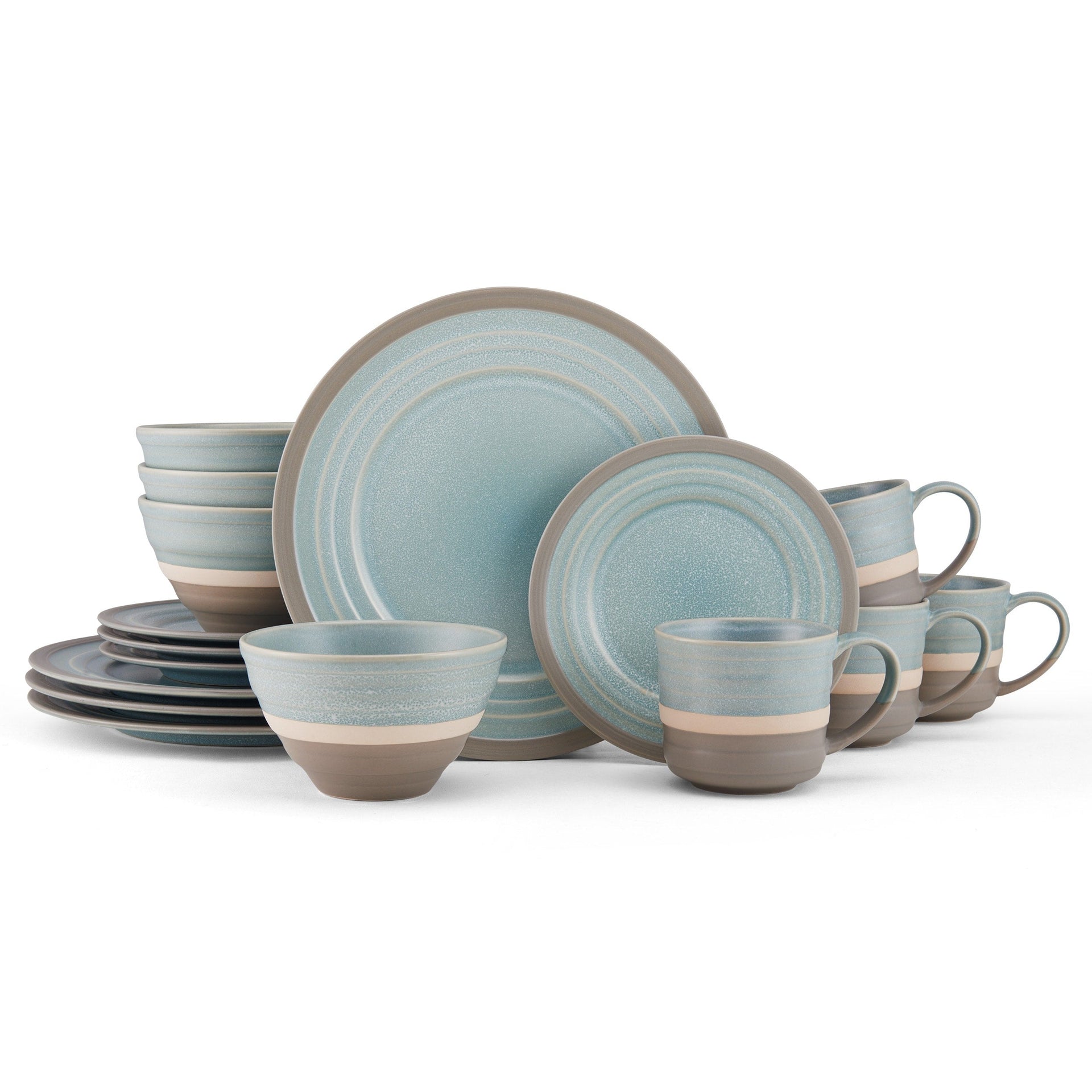 Pfaltzgraff Adina Blue 16-Piece Dinnerware Set, Service for 4