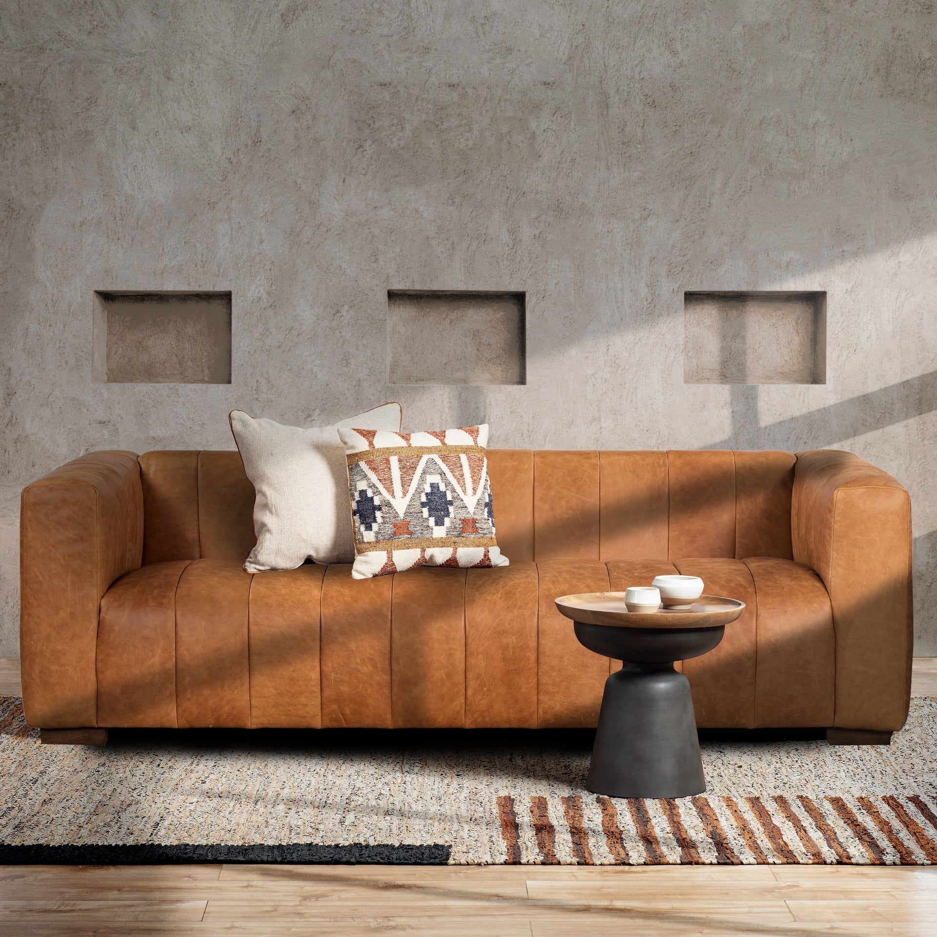 Poly & Bark Canale Sofa - Full Grain Genuine Italian Leather