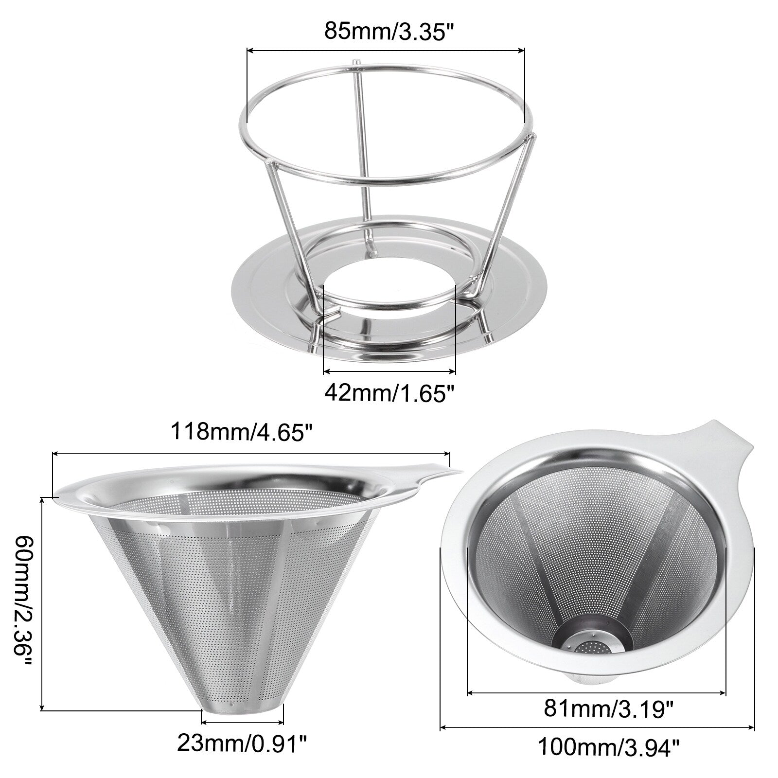 Pour Over Coffee Dripper Filter Maker with Bracket