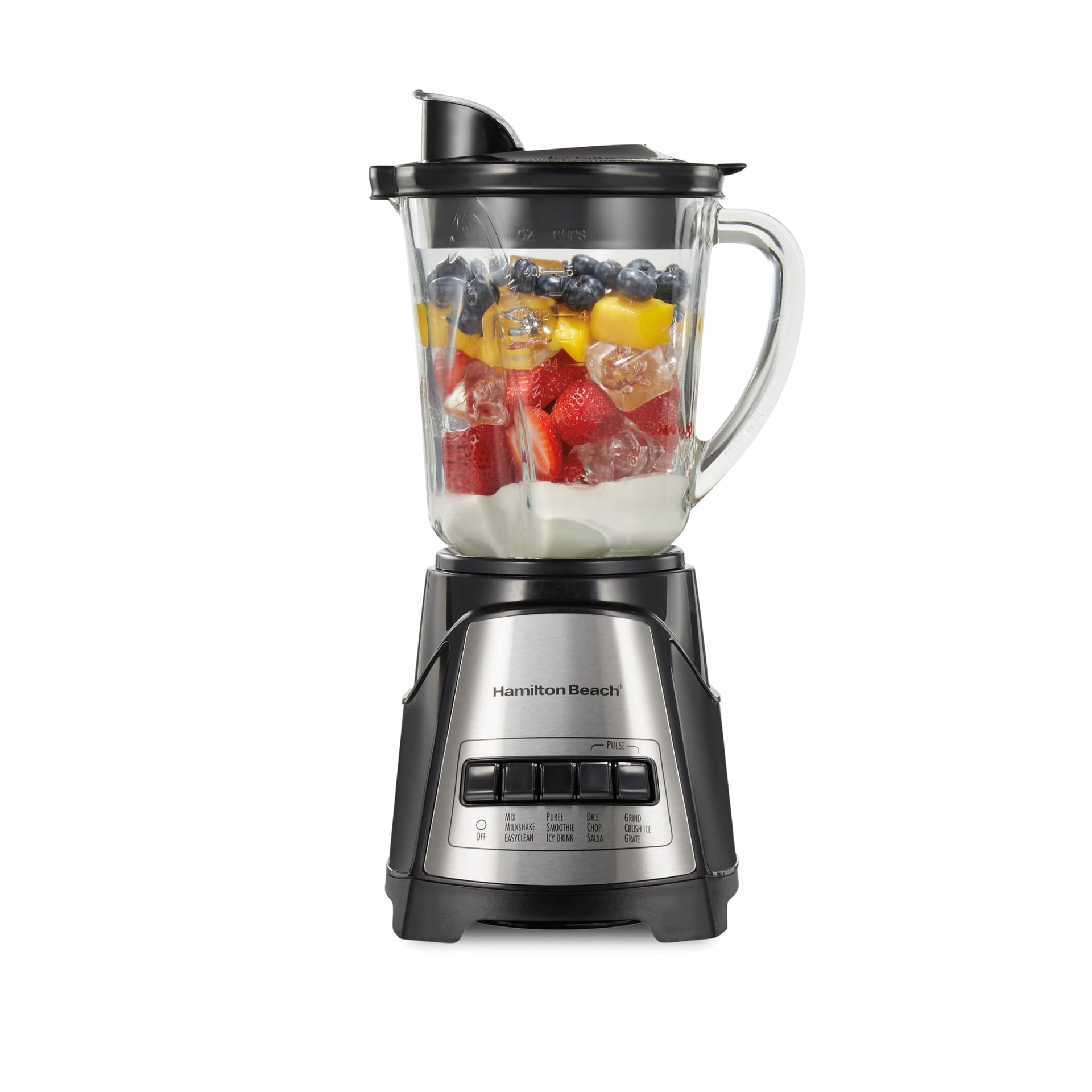 Power Elite Wave Action Blender For Shakes and Smoothies, Puree, Crush Ice, 40 Oz Glass Jar