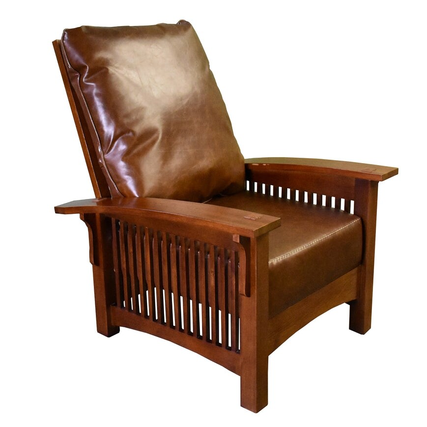 Preorder Craftsman / Mission Leather And Oak Morris Chair