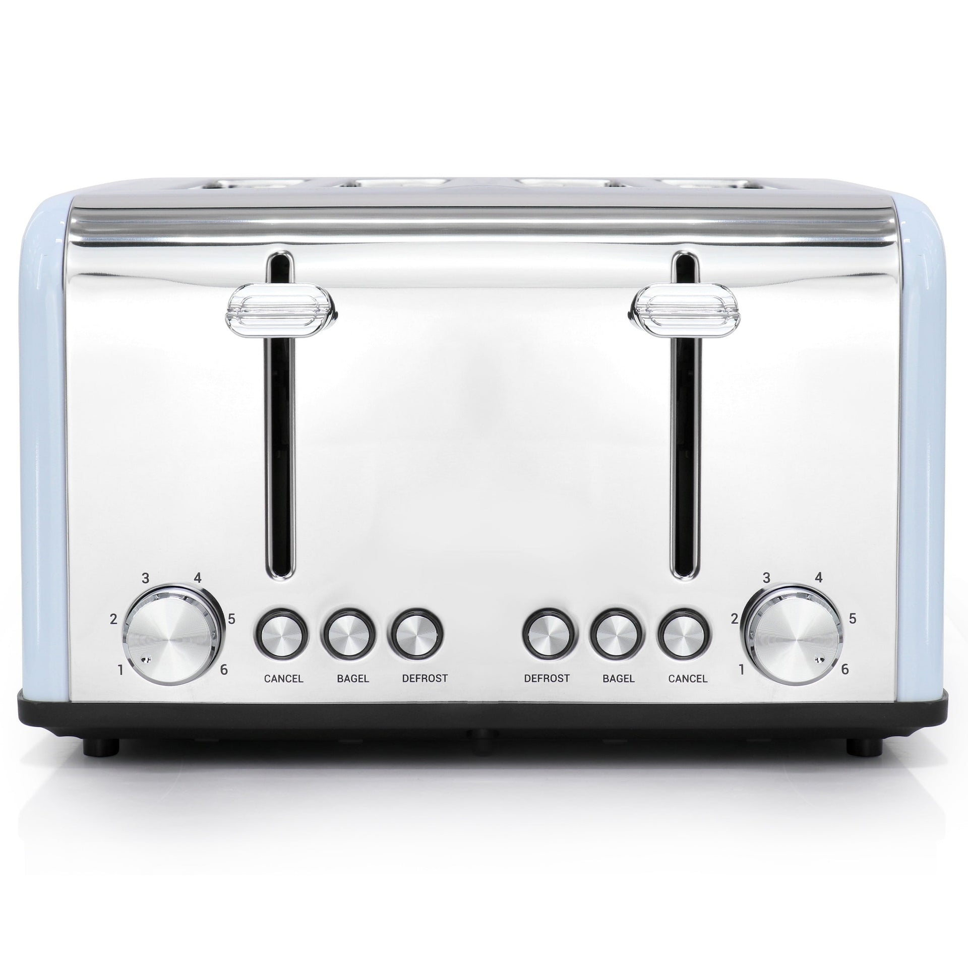 Redmond 4-Slice Extra Wide Slot 1650W Stainless Steel Toaster in Light Blue