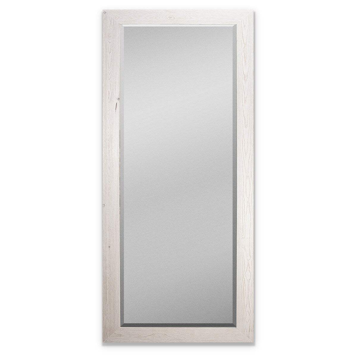 Barnwood Wood Full Length Mirror - Distressed White- 62X27