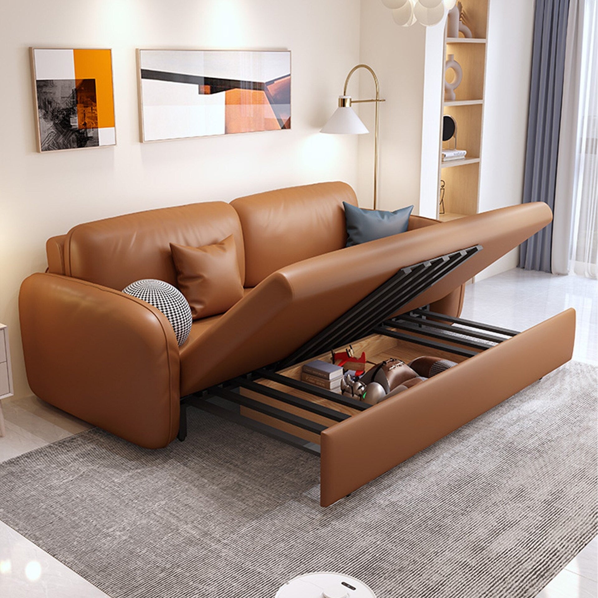 Romision Folding Technological Fabric Sofa Bed