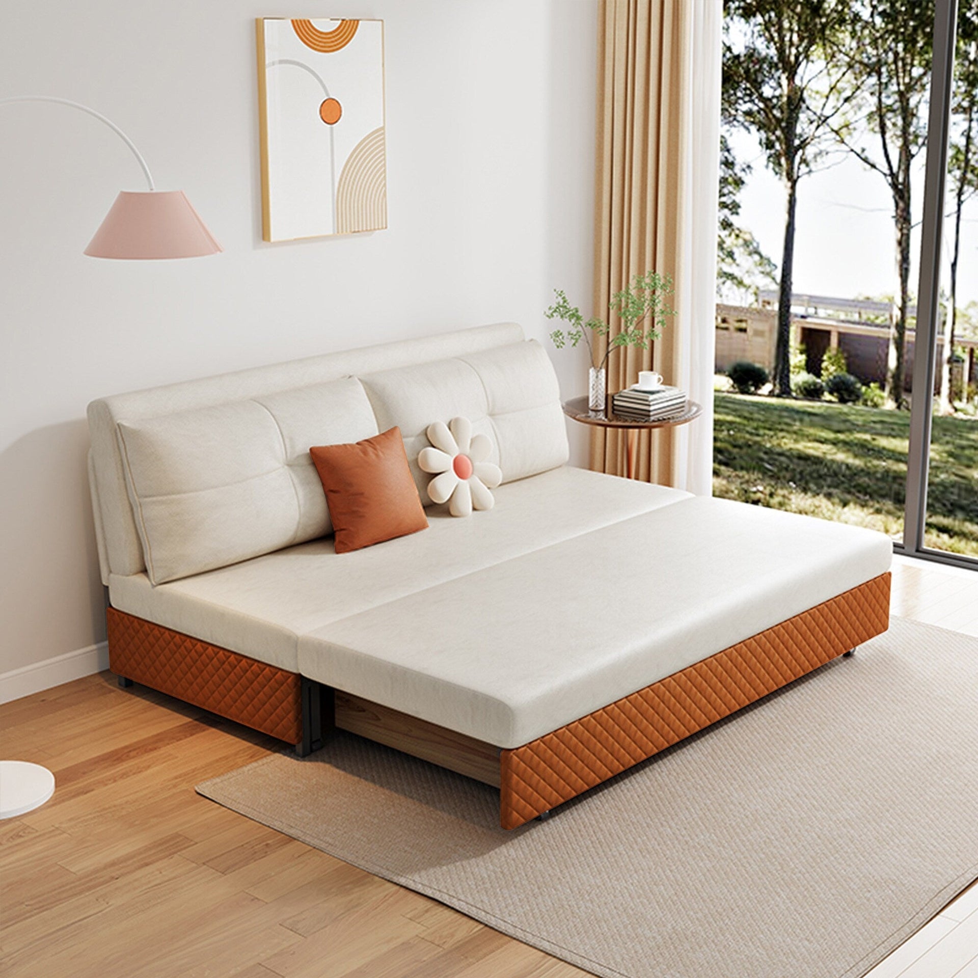Romision Folding Technological Velvet Sofa Bed