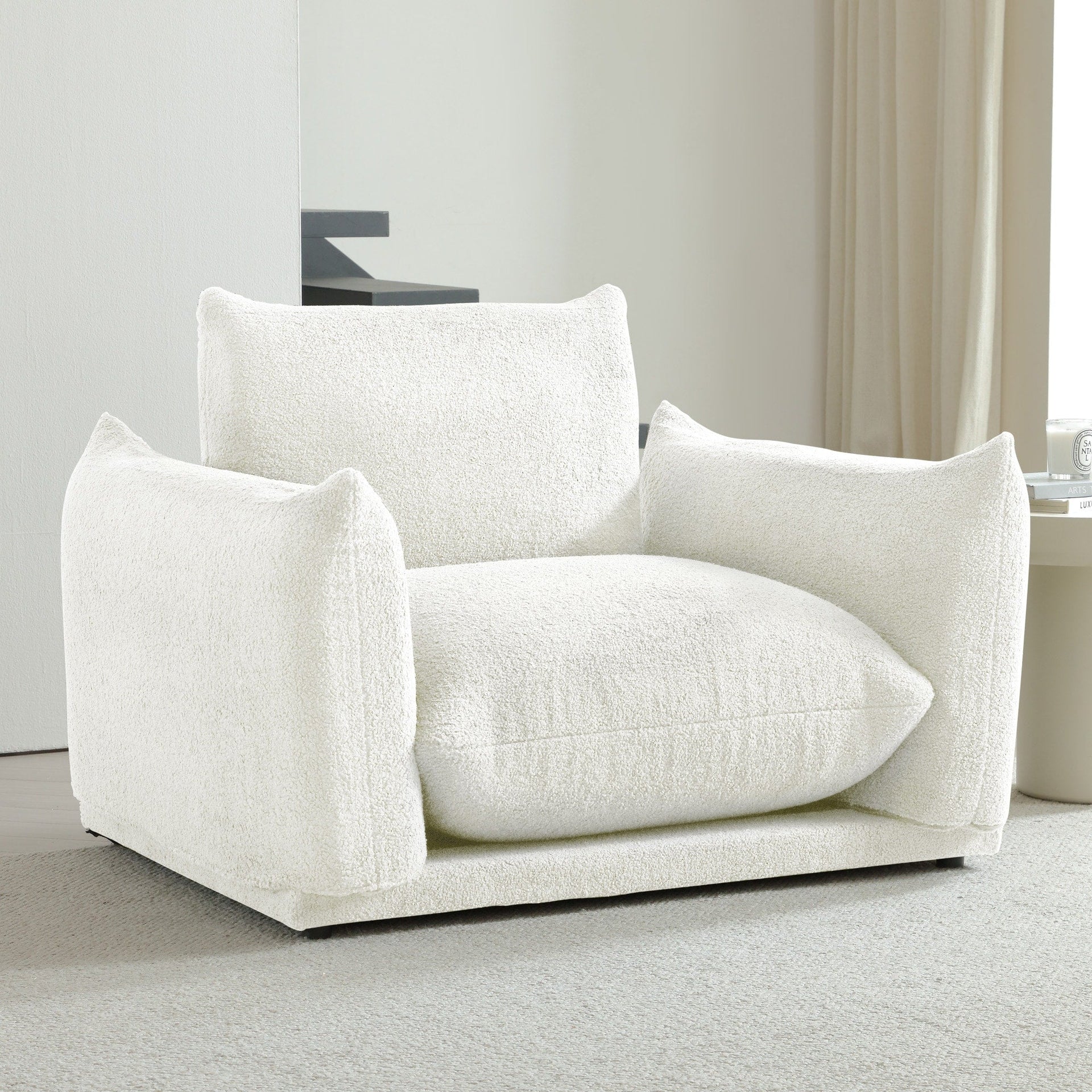 Romision Multi-combination Lambswool Velvet Upholstered Sectional Sofa