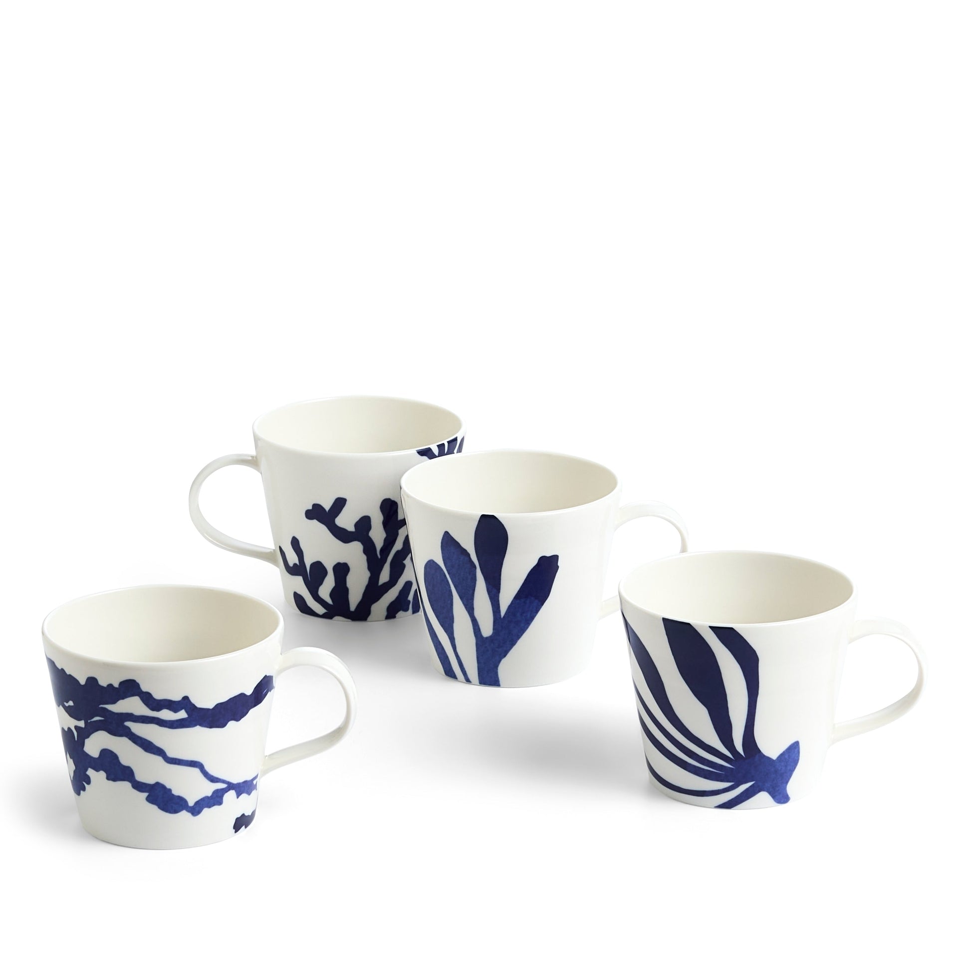 Royal Doulton 1815 Pacific Mug 13.5oz 2025 Mixed Patterns Blue, Set of 4