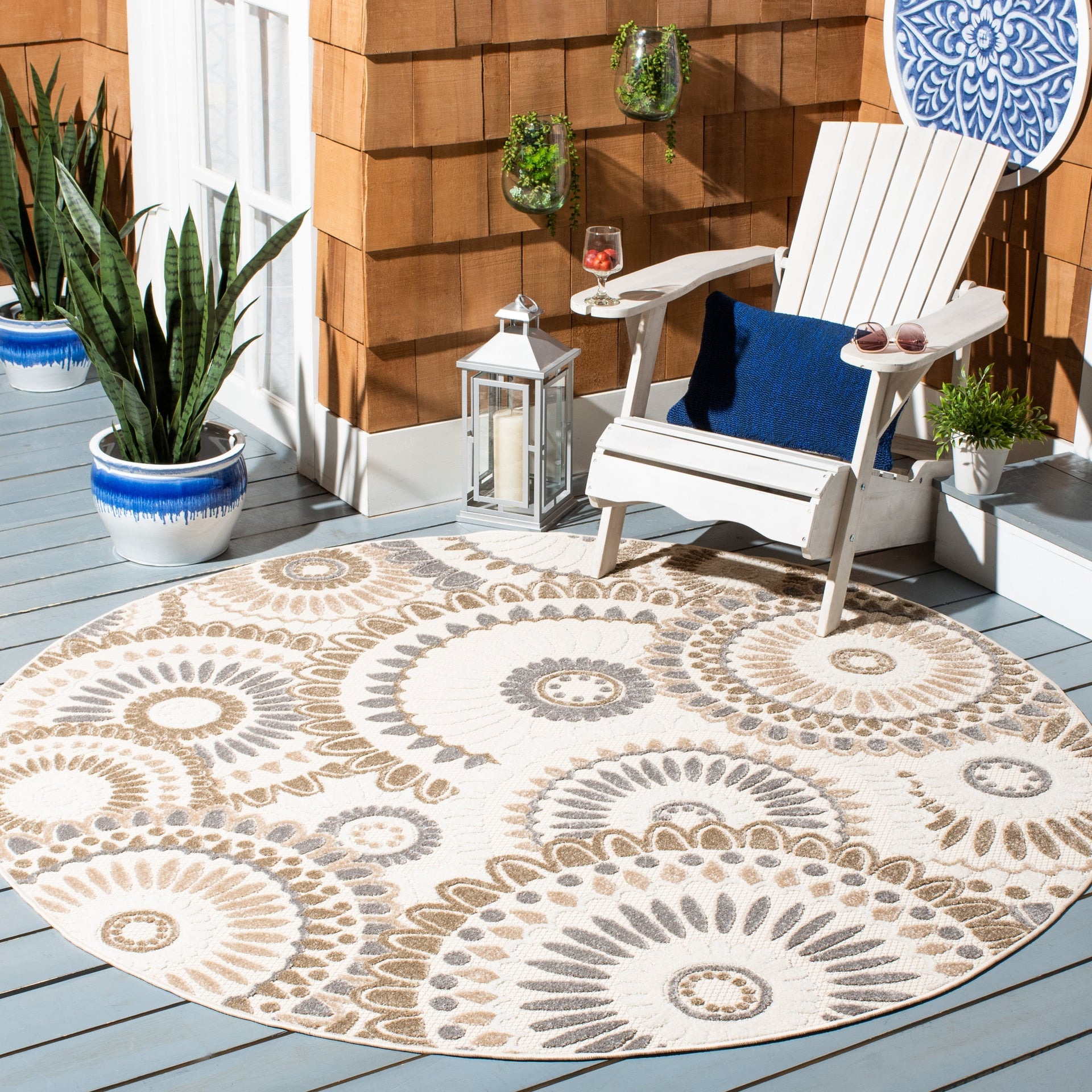 SAFAVIEH Cabana Marii Indoor/ Outdoor Waterproof Patio Floral Rug